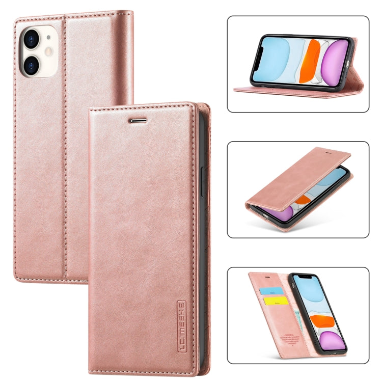 LC.IMEEKE Strong Magnetism Ultra-thin Horizontal Flip Shockproof Matte TPU + PU Leather Case with Holder & Card Slots & Wallet, For iPhone 11, For iPhone 11 Pro, For iPhone 11 Pro Max, For iPhone SE 2022 / SE 2020 / 8 / 7