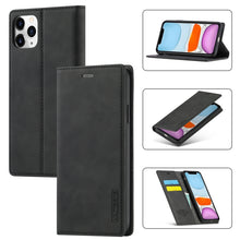 Load image into Gallery viewer, LC.IMEEKE Strong Magnetism Ultra-thin Horizontal Flip Shockproof Matte TPU + PU Leather Case with Holder &amp; Card Slots &amp; Wallet, For iPhone 11, For iPhone 11 Pro, For iPhone 11 Pro Max, For iPhone SE 2022 / SE 2020 / 8 / 7