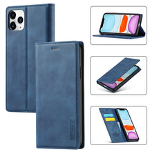 Load image into Gallery viewer, LC.IMEEKE Strong Magnetism Ultra-thin Horizontal Flip Shockproof Matte TPU + PU Leather Case with Holder &amp; Card Slots &amp; Wallet, For iPhone 11, For iPhone 11 Pro, For iPhone 11 Pro Max, For iPhone SE 2022 / SE 2020 / 8 / 7