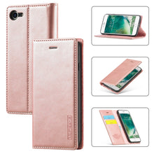 Load image into Gallery viewer, LC.IMEEKE Strong Magnetism Ultra-thin Horizontal Flip Shockproof Matte TPU + PU Leather Case with Holder &amp; Card Slots &amp; Wallet, For iPhone 11, For iPhone 11 Pro, For iPhone 11 Pro Max, For iPhone SE 2022 / SE 2020 / 8 / 7