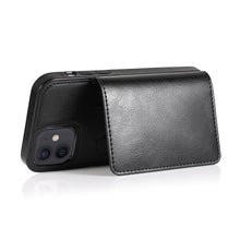 Load image into Gallery viewer, Shockproof PU + TPU Protective Case with Card Slots &amp; Holder, For iPhone 12 mini, For iPhone 12 / 12 Pro, For iPhone 12 Pro Max