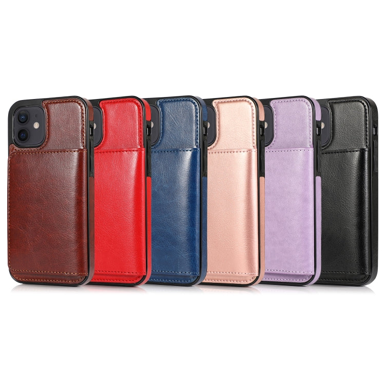 Shockproof PU + TPU Protective Case with Card Slots & Holder, For iPhone 12 mini, For iPhone 12 / 12 Pro, For iPhone 12 Pro Max