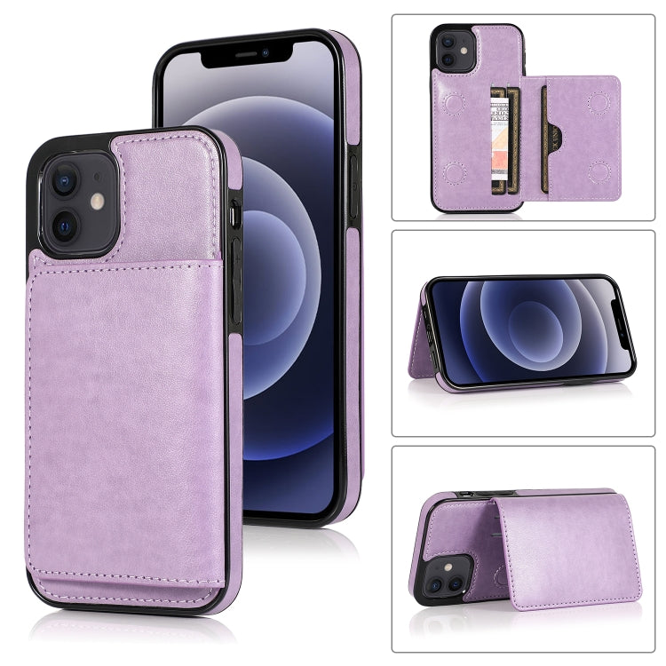 Shockproof PU + TPU Protective Case with Card Slots & Holder, For iPhone 12 mini, For iPhone 12 / 12 Pro, For iPhone 12 Pro Max