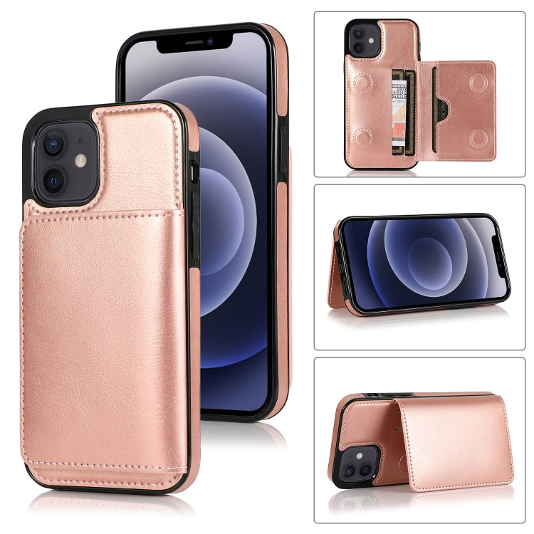 Shockproof PU + TPU Protective Case with Card Slots & Holder, For iPhone 12 mini, For iPhone 12 / 12 Pro, For iPhone 12 Pro Max