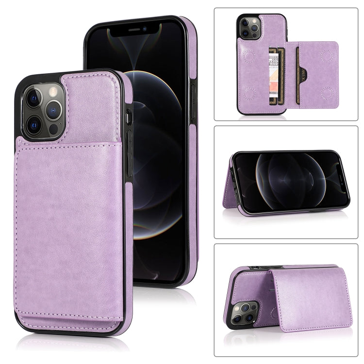 Shockproof PU + TPU Protective Case with Card Slots & Holder, For iPhone 12 mini, For iPhone 12 / 12 Pro, For iPhone 12 Pro Max