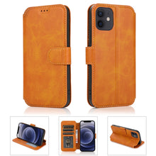 Load image into Gallery viewer, Shockproof PU + TPU Leather Case with Card Slots &amp; Holder &amp; Photo Frame &amp; Wallet, For iPhone 12 mini, For iPhone 12 / 12 Pro, For iPhone 12 Pro Max