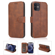 Load image into Gallery viewer, Shockproof PU + TPU Leather Case with Card Slots &amp; Holder &amp; Photo Frame &amp; Wallet, For iPhone 12 mini, For iPhone 12 / 12 Pro, For iPhone 12 Pro Max