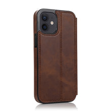 Load image into Gallery viewer, Strong Magnetic Closure PU + TPU Leather Case with Card Slots &amp; Holder, For iPhone 12 mini, For iPhone 12 / 12 Pro, For iPhone 12 Pro Max