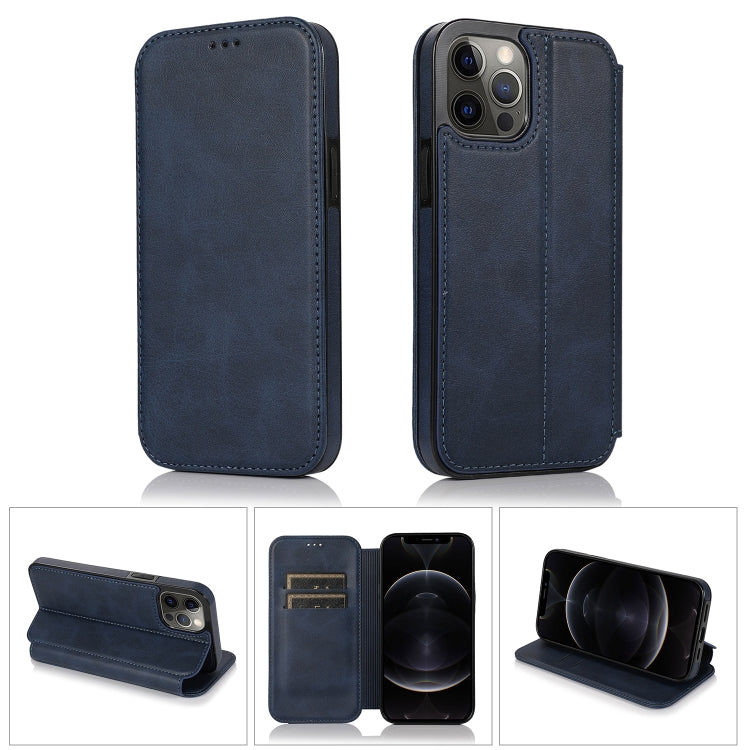 Strong Magnetic Closure PU + TPU Leather Case with Card Slots & Holder, For iPhone 12 mini, For iPhone 12 / 12 Pro, For iPhone 12 Pro Max