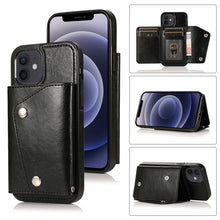 Load image into Gallery viewer, Shockproof PU + TPU Leather Case with Card Slots &amp; Holder &amp; Photo Frame &amp; Wallet &amp; Lanyard, For iPhone 12 mini, For iPhone 12 / 12 Pro, For iPhone 12 Pro Max