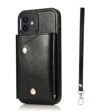 Load image into Gallery viewer, Shockproof PU + TPU Leather Case with Card Slots &amp; Holder &amp; Photo Frame &amp; Wallet &amp; Lanyard, For iPhone 12 mini, For iPhone 12 / 12 Pro, For iPhone 12 Pro Max