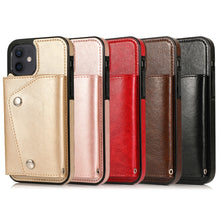 Load image into Gallery viewer, Shockproof PU + TPU Leather Case with Card Slots &amp; Holder &amp; Photo Frame &amp; Wallet &amp; Lanyard, For iPhone 12 mini, For iPhone 12 / 12 Pro, For iPhone 12 Pro Max
