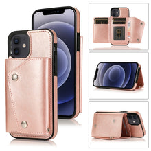 Load image into Gallery viewer, Shockproof PU + TPU Leather Case with Card Slots &amp; Holder &amp; Photo Frame &amp; Wallet &amp; Lanyard, For iPhone 12 mini, For iPhone 12 / 12 Pro, For iPhone 12 Pro Max
