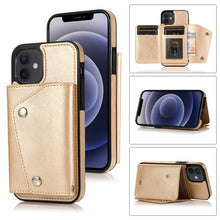 Load image into Gallery viewer, Shockproof PU + TPU Leather Case with Card Slots &amp; Holder &amp; Photo Frame &amp; Wallet &amp; Lanyard, For iPhone 12 mini, For iPhone 12 / 12 Pro, For iPhone 12 Pro Max