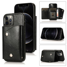 Load image into Gallery viewer, Shockproof PU + TPU Leather Case with Card Slots &amp; Holder &amp; Photo Frame &amp; Wallet &amp; Lanyard, For iPhone 12 mini, For iPhone 12 / 12 Pro, For iPhone 12 Pro Max