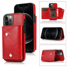 Load image into Gallery viewer, Shockproof PU + TPU Leather Case with Card Slots &amp; Holder &amp; Photo Frame &amp; Wallet &amp; Lanyard, For iPhone 12 mini, For iPhone 12 / 12 Pro, For iPhone 12 Pro Max