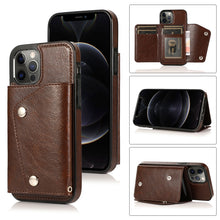 Load image into Gallery viewer, Shockproof PU + TPU Leather Case with Card Slots &amp; Holder &amp; Photo Frame &amp; Wallet &amp; Lanyard, For iPhone 12 mini, For iPhone 12 / 12 Pro, For iPhone 12 Pro Max