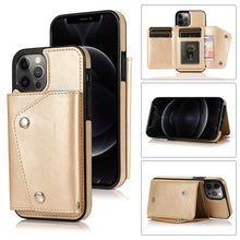 Load image into Gallery viewer, Shockproof PU + TPU Leather Case with Card Slots &amp; Holder &amp; Photo Frame &amp; Wallet &amp; Lanyard, For iPhone 12 mini, For iPhone 12 / 12 Pro, For iPhone 12 Pro Max