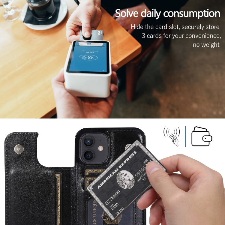 Shockproof PU + TPU Leather Case with Card Slots & Holder & Photo Frame & Wallet, For iPhone 12 mini, For iPhone 12 / 12 Pro, For iPhone 12 Pro Max