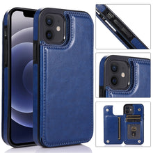 Load image into Gallery viewer, Shockproof PU + TPU Leather Case with Card Slots &amp; Holder &amp; Photo Frame &amp; Wallet, For iPhone 12 mini, For iPhone 12 / 12 Pro, For iPhone 12 Pro Max