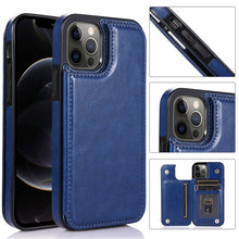Load image into Gallery viewer, Shockproof PU + TPU Leather Case with Card Slots &amp; Holder &amp; Photo Frame &amp; Wallet, For iPhone 12 mini, For iPhone 12 / 12 Pro, For iPhone 12 Pro Max
