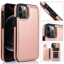 Load image into Gallery viewer, Shockproof PU + TPU Leather Case with Card Slots &amp; Holder &amp; Photo Frame &amp; Wallet, For iPhone 12 mini, For iPhone 12 / 12 Pro, For iPhone 12 Pro Max