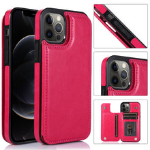 Load image into Gallery viewer, Shockproof PU + TPU Leather Case with Card Slots &amp; Holder &amp; Photo Frame &amp; Wallet, For iPhone 12 mini, For iPhone 12 / 12 Pro, For iPhone 12 Pro Max