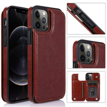 Load image into Gallery viewer, Shockproof PU + TPU Leather Case with Card Slots &amp; Holder &amp; Photo Frame &amp; Wallet, For iPhone 12 mini, For iPhone 12 / 12 Pro, For iPhone 12 Pro Max