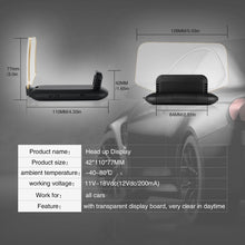 Load image into Gallery viewer, C1 OBD2 + GPS Mode Car HUD Head-up Display Compass / Speed / Water Temperature / Voltage Display / Speed Alarm / Fault Alarm, C1 Without Navigation Function