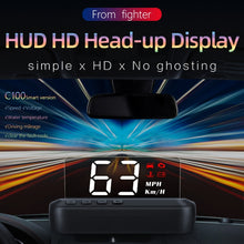 Load image into Gallery viewer, C100 Car HUD Head-up Display OBD2 Fault Code Elimination Overspeed / Fault Alarm, C100