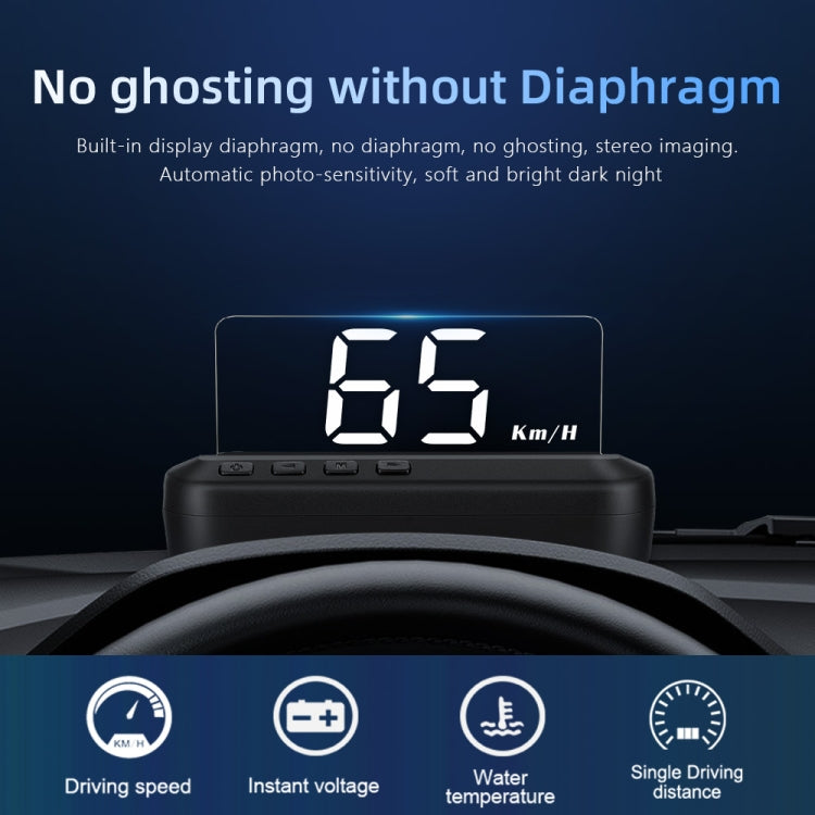 C100 Car HUD Head-up Display OBD2 Fault Code Elimination Overspeed / Fault Alarm, C100