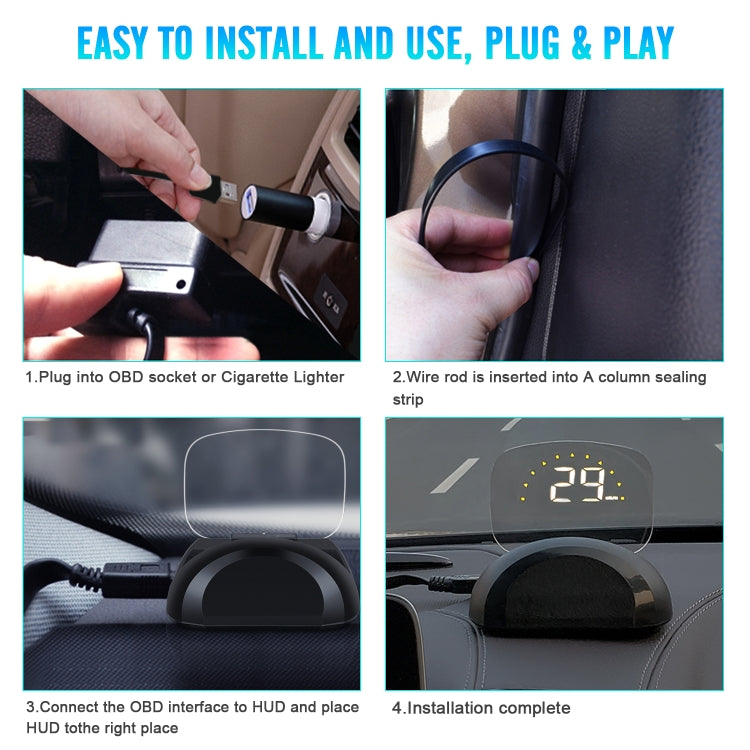 C700S OBD2 + GPS Mode Car HUD Head-up Display Fault Alarm, C700S