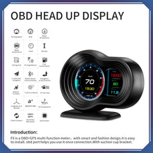 Load image into Gallery viewer, F9 OBD2 + GPS Mode Car HUD Head-up Display Speed / Water Temperature / Voltage Display, F9 OBD2 GPS
