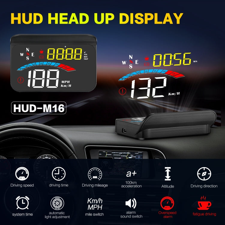 M16 Car HUD Head-up Display GPS Speed Meter Speed / Voltage, M16