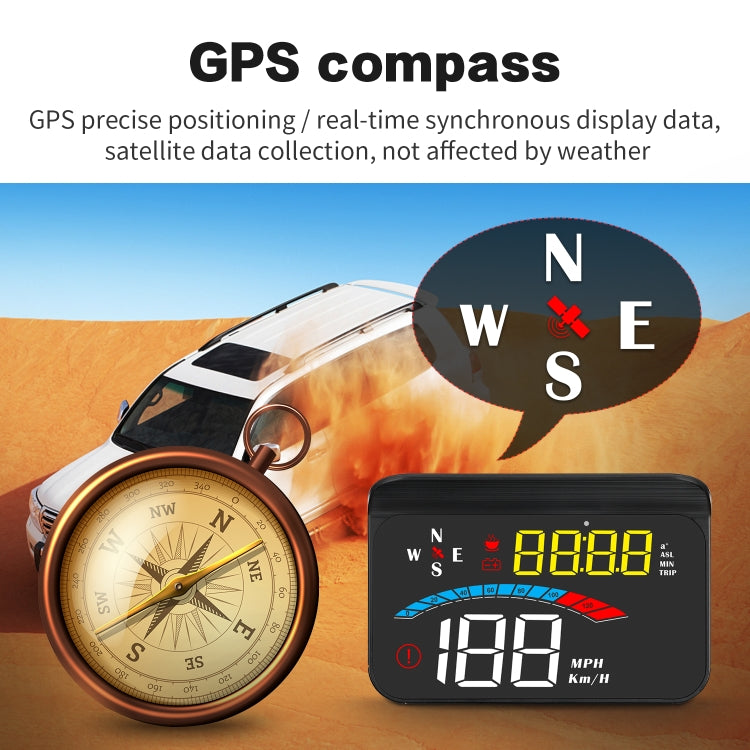 M16 Car HUD Head-up Display GPS Speed Meter Speed / Voltage, M16