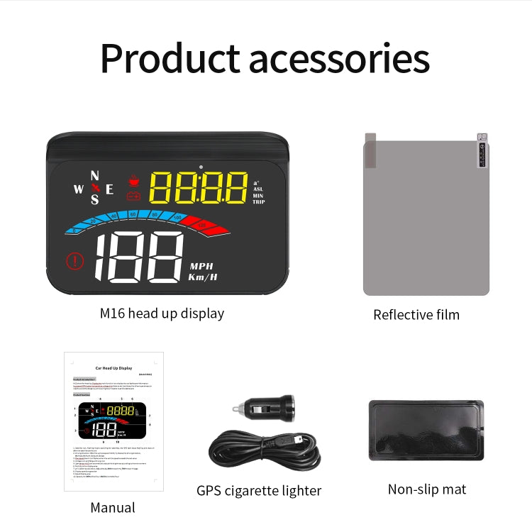 M16 Car HUD Head-up Display GPS Speed Meter Speed / Voltage, M16