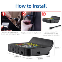 Load image into Gallery viewer, M17 Car HUD Head-up Display GPS Speed Meter Car OBD2 Diagnostic Tool, M17