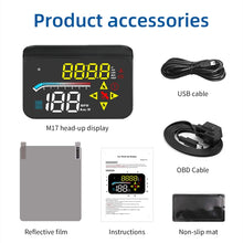 Load image into Gallery viewer, M17 Car HUD Head-up Display GPS Speed Meter Car OBD2 Diagnostic Tool, M17