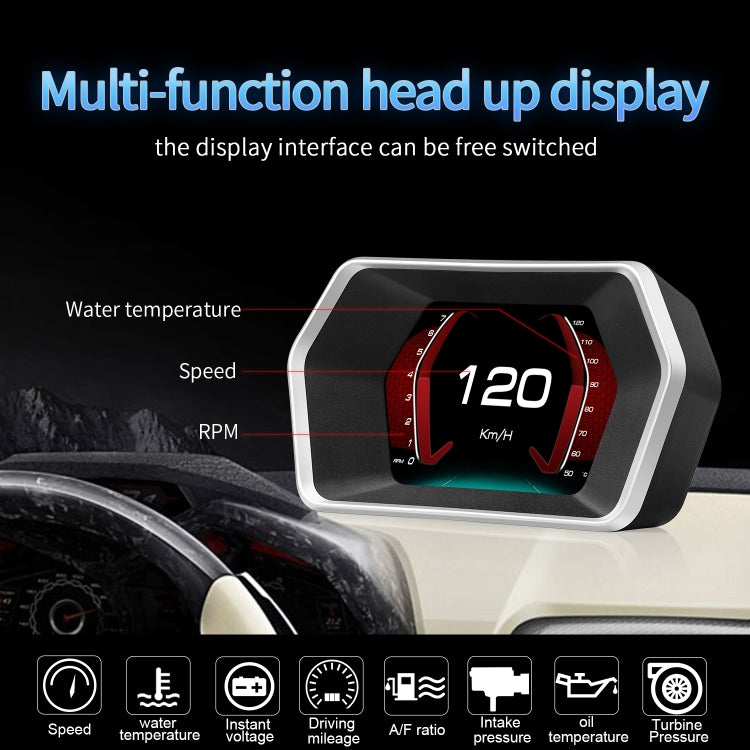 P17 Car HUD Head-up Display GPS Speed Meter Car OBD2 Fault Elimination Code, P17
