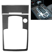 Load image into Gallery viewer, 2 in 1 Car Carbon Fiber Gear Panel + Cigarette Lighter Decorative Sticker for Audi Q7 2008-2015, Gear Panel + Cigarette Lighter