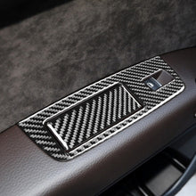 Load image into Gallery viewer, 6 in 1 Car Carbon Fiber Window Glass Lifter Panel Decorative Sticker for Audi Q7 2008-2015, Left Drive, Window Glass Lifter, Left Drive