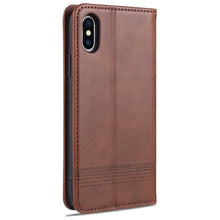 Load image into Gallery viewer, AZNS Magnetic Calf Texture Horizontal Flip Leather Case with Card Slots &amp; Holder &amp; Wallet For iPhone X / XS, For iPhone X / XS