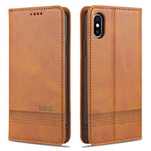Load image into Gallery viewer, AZNS Magnetic Calf Texture Horizontal Flip Leather Case with Card Slots &amp; Holder &amp; Wallet For iPhone X / XS, For iPhone X / XS