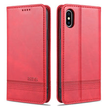 Load image into Gallery viewer, AZNS Magnetic Calf Texture Horizontal Flip Leather Case with Card Slots &amp; Holder &amp; Wallet For iPhone X / XS, For iPhone X / XS