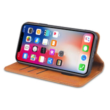 Load image into Gallery viewer, AZNS Magnetic Calf Texture Horizontal Flip Leather Case with Card Slots &amp; Holder &amp; Wallet For iPhone X / XS, For iPhone X / XS