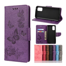 Load image into Gallery viewer, Butterflies Embossing Horizontal Flip Leather Case with Holder &amp; Card Slots &amp; Wallet, For OPPO Realme 7 Pro 5G, For OPPO Reno4 Pro 5G, For Xiaomi Mi 10T Lite 5G, For Xiaomi Mi 10T Pro 5G, For Xiaomi Mi 10T 5G