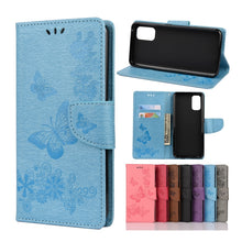 Load image into Gallery viewer, Butterflies Embossing Horizontal Flip Leather Case with Holder &amp; Card Slots &amp; Wallet, For OPPO Realme 7 Pro 5G, For OPPO Reno4 Pro 5G, For Xiaomi Mi 10T Lite 5G, For Xiaomi Mi 10T Pro 5G, For Xiaomi Mi 10T 5G