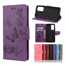 Load image into Gallery viewer, Butterflies Embossing Horizontal Flip Leather Case with Holder &amp; Card Slots &amp; Wallet, For OPPO Realme 7 Pro 5G, For OPPO Reno4 Pro 5G, For Xiaomi Mi 10T Lite 5G, For Xiaomi Mi 10T Pro 5G, For Xiaomi Mi 10T 5G