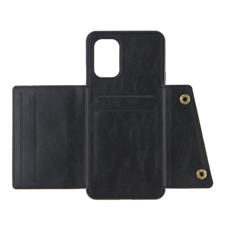 Double Buckle PU + TPU Shockproof Magnetic Protective Case with Card Slots & Holder, For OnePlus 8T, For Xiaomi Poco X3