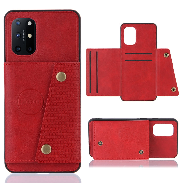 Double Buckle PU + TPU Shockproof Magnetic Protective Case with Card Slots & Holder, For OnePlus 8T, For Xiaomi Poco X3